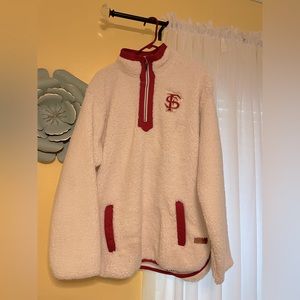Florida State Seminoles Sherpa 1/4 zip Pullover. L